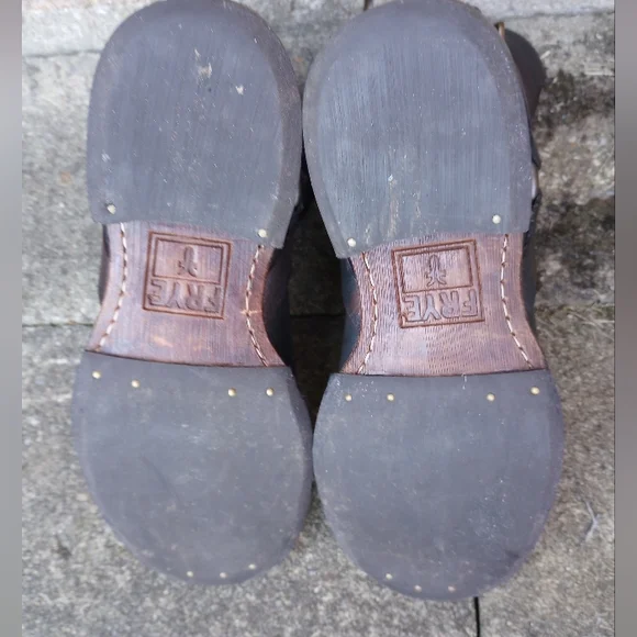 FRYE Mens Riley Harness Back Boot Brown Size 9.5 - Picture 5 of 14